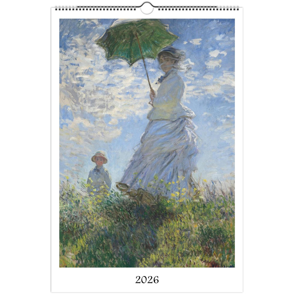 13 Artworks Of Claude Monet 2026 Art Calendar 11x16.5, French Impressionism, Nature Scenes, Fine Art, Retro Vibe, Holiday Gift