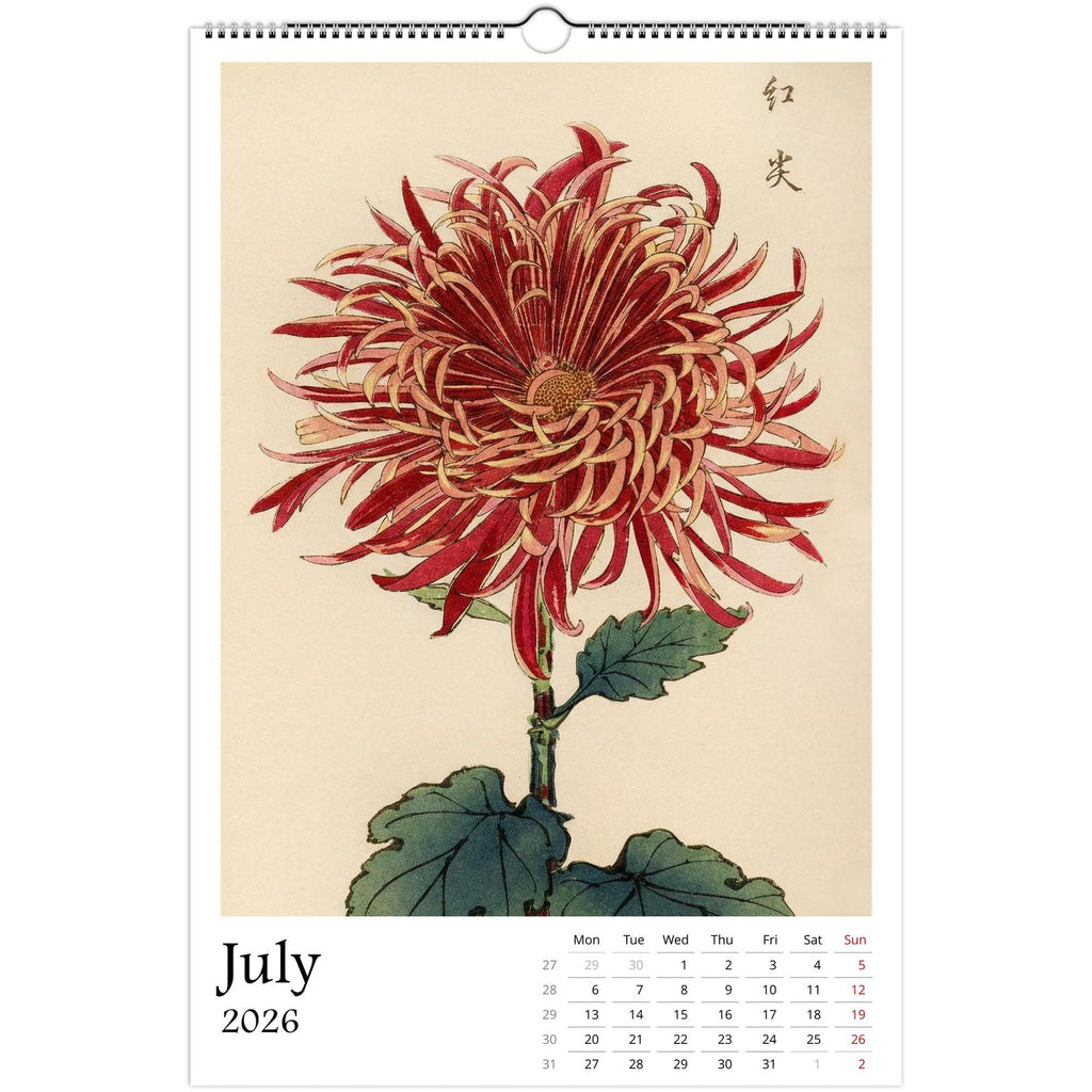 13 Artworks Of Vintage Botanical 2026 Wall Calendar 11x16.5, Keika Hasegawa, Japandi Floral Vibe, Plant Mom New Year Gift