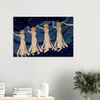 The Milky Way Art Nouveau Print, Celestial Goddess Wall Art, Vintage Starry Night Tapestry Poster, Myth & Symbolism DGbi