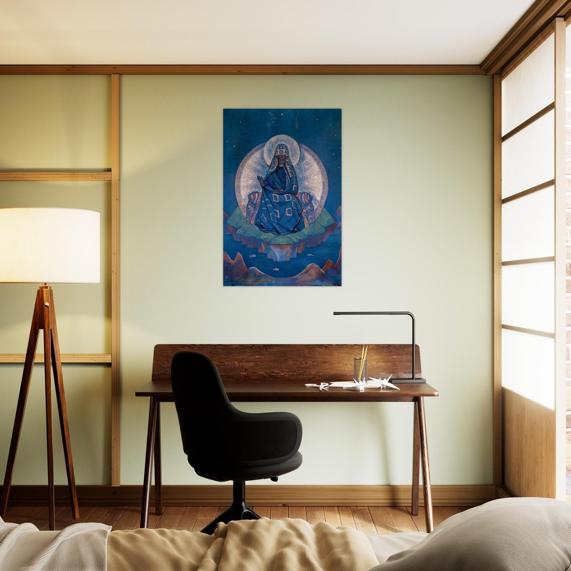 Nicholas Roerich Mother of the World Art Print Spiritual Goddess Celestial Mystical Wall Art Decor Myth Symbolism