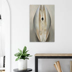 Slightly Open Clam Shell by Georgia O'Keeffe Fine Art Print, Modern Wall Decor, Abstract Nature Poster, Minimalist Shell Painting