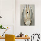 Slightly Open Clam Shell by Georgia O'Keeffe Fine Art Print, Modern Wall Decor, Abstract Nature Poster, Minimalist Shell Painting