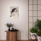 Nagasawa Rosetsu Pufferfish and Frog Art Print Japanese Sumi e Ink Painting Minimalist Animal Wall Decor Woodblock and Asian Art