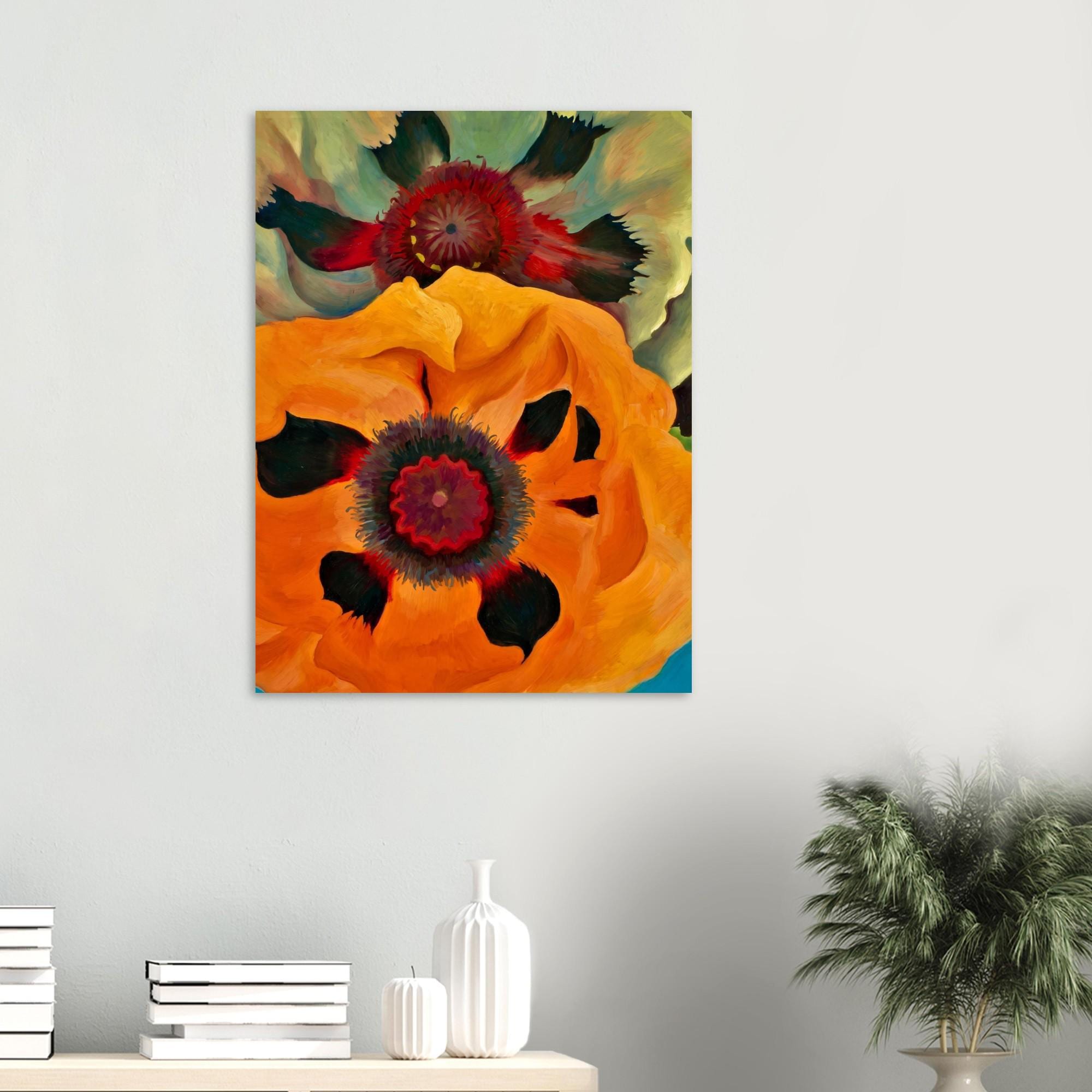 Georgia O Keeffe Oriental Poppies Art Print Modernist Floral Wall Decor Vintage Flower Painting Large Museum Quality Botanical And Nature