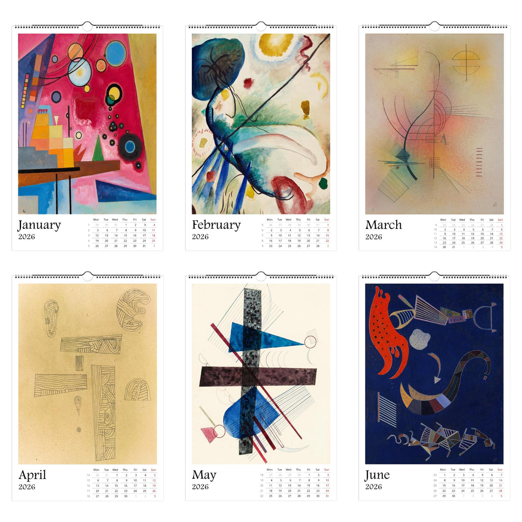 13 Artworks of Wassily Kandinsky 2026 Wall Calendar 11x16.5, Abstract Art Monthly Planner, Bauhaus Design 12 Month Hanging, Modern Artist