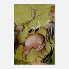 Hieronymus Bosch Art Print Garden Earthly Delights Detail Surreal Medieval Creatures Renaissance Wall Decor Myth and Symbolism