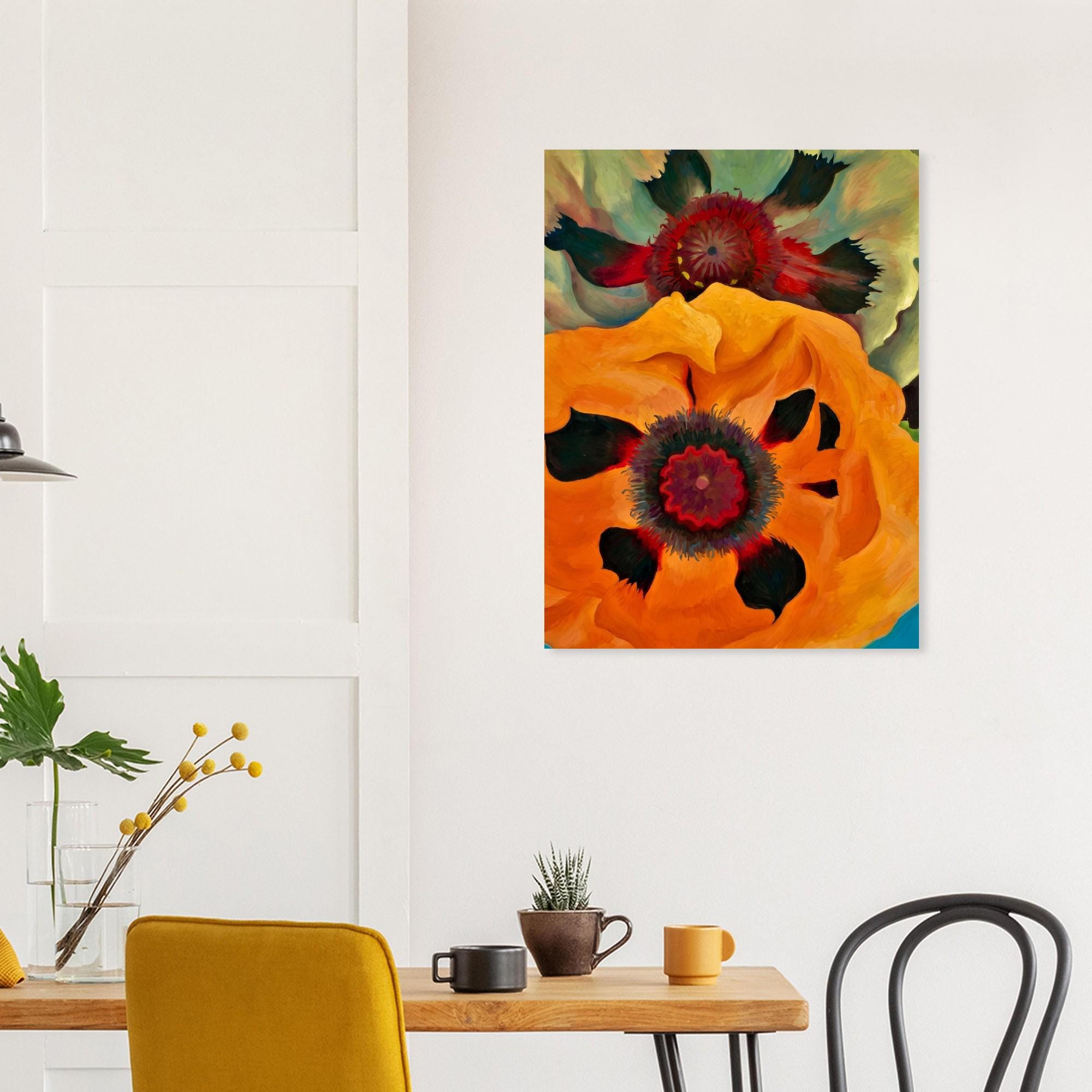 Georgia O Keeffe Oriental Poppies Art Print Modernist Floral Wall Decor Vintage Flower Painting Large Museum Quality Botanical And Nature