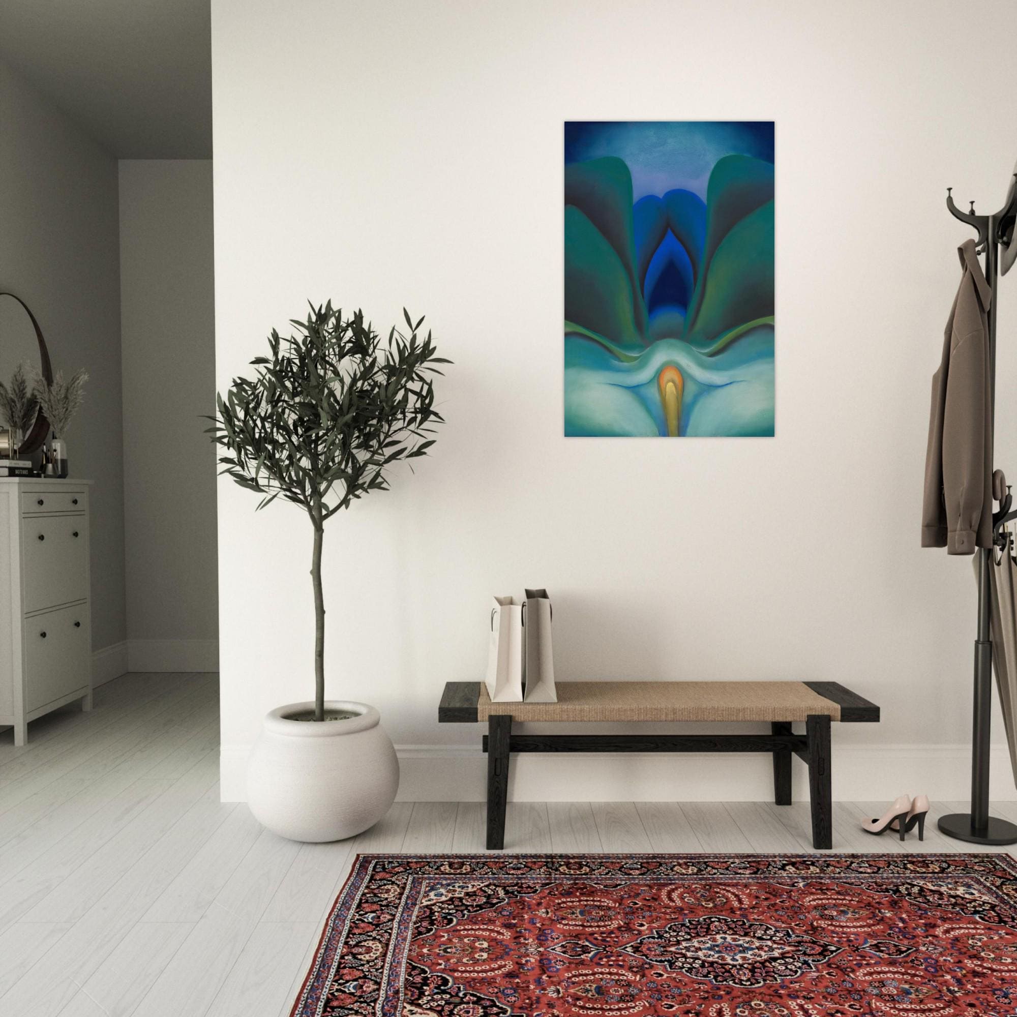 Georgia O'Keeffe Blue and Green Music Art Print, 1921 Abstract Modernist Painting, Museum Wall Decor, Modern & Abstract Art