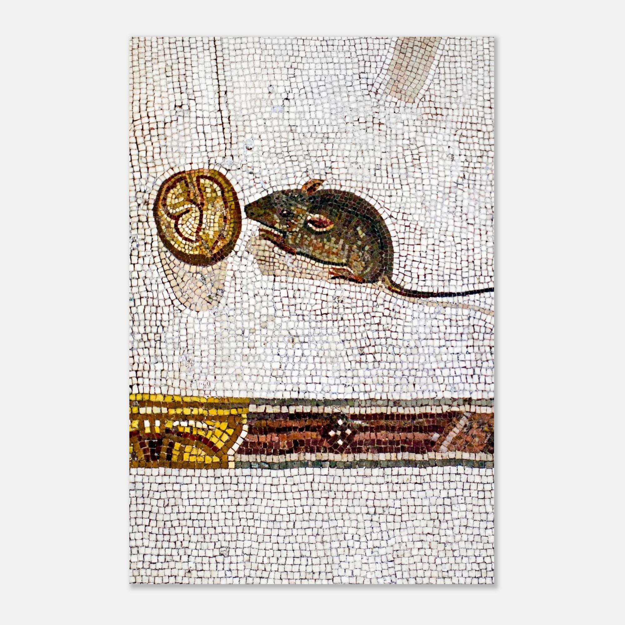 Roman Mouse Mosaic Art Print | Asarotos Oikos Unswept Floor | Ancient Rome Wall Art | Classics Gift | Archaeology Room Decor Poster Print