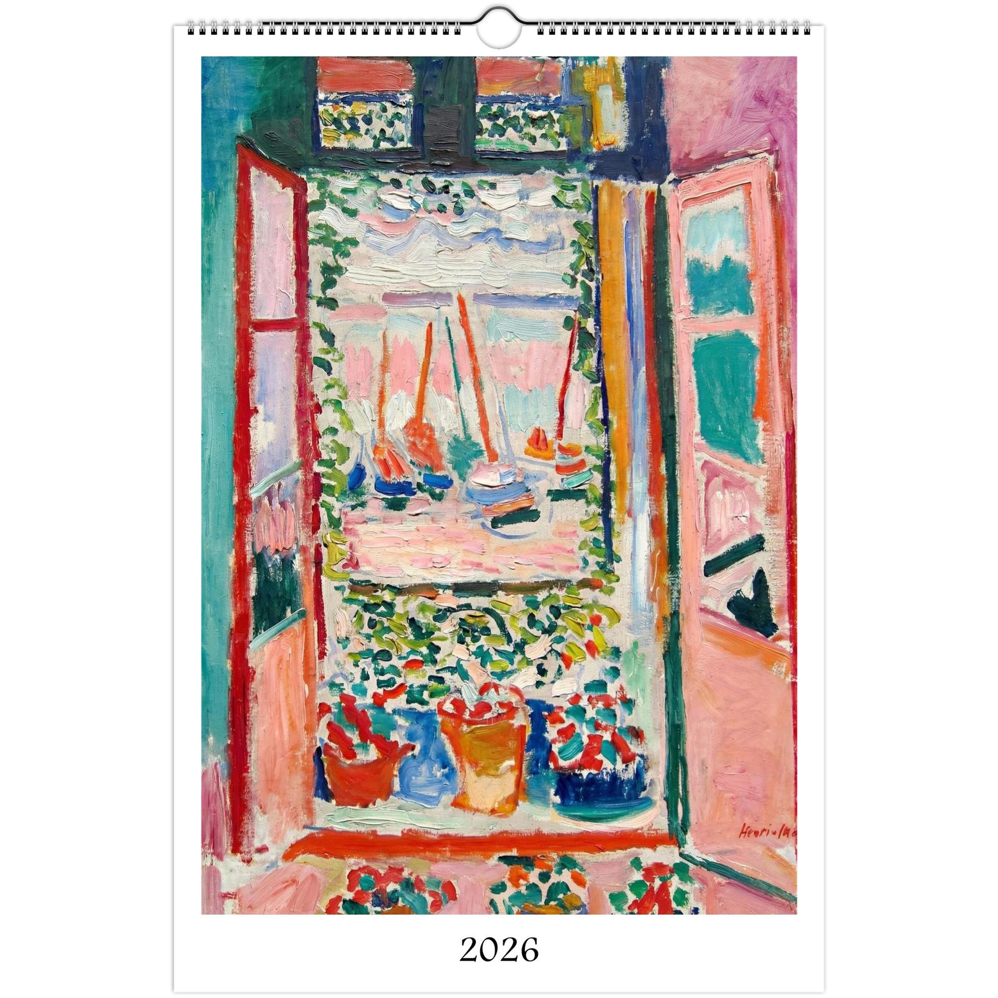 13 Artworks Of Modern Fauvism 2026 Wall Calendar 11x16.5, Henri Matisse, Vibrant Vibe, Vintage Monthly Planner, New Year Gift
