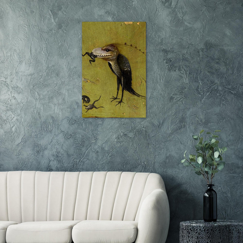 Hieronymus Bosch Bird Monster Eating Frog Art Print Medieval Weird Wall Decor Dark Academia Gothic Home Art Dark Academia & Moody