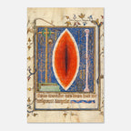 Wound of Christ Medieval Manuscript Art Print 1349 Jean le Noir Prayer Book of Bonne of Luxembourg Dark Academia & Moody