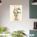 Vintage Monster Woodcut Print Myth Symbolism Renaissance Creature Poster Antique Bird Man Illustration Dark Academia Wall Art