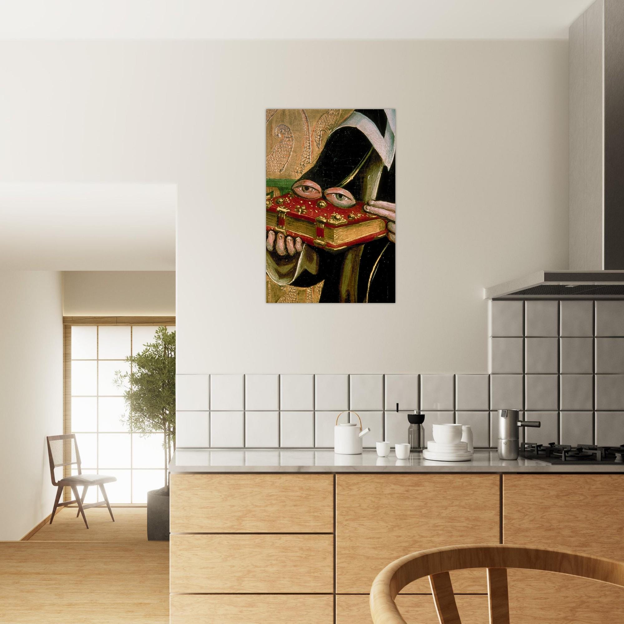 Weird Medieval Art Print Francesco del Cossa Saint Lucy Eyes Detail Gothic Home Decor Oddities Gift Dark Academia & Moody 0d8c7