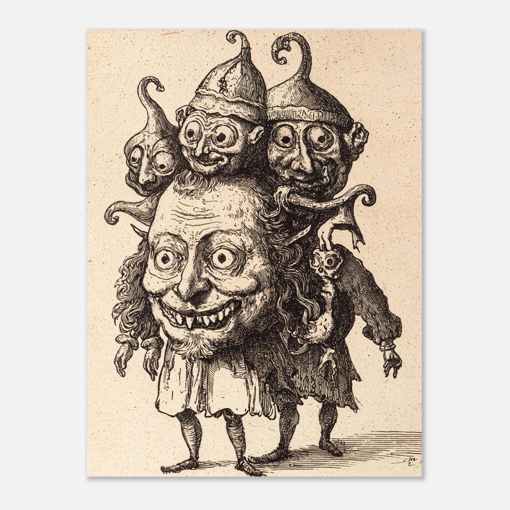 Grotesque Creature Print Dark Fantasy Wall Art Oddities Print Antique Goblin Sketch Art Print Dark Academia And Moody