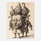 Grotesque Creature Print Dark Fantasy Wall Art Oddities Print Antique Goblin Sketch Art Print Dark Academia And Moody