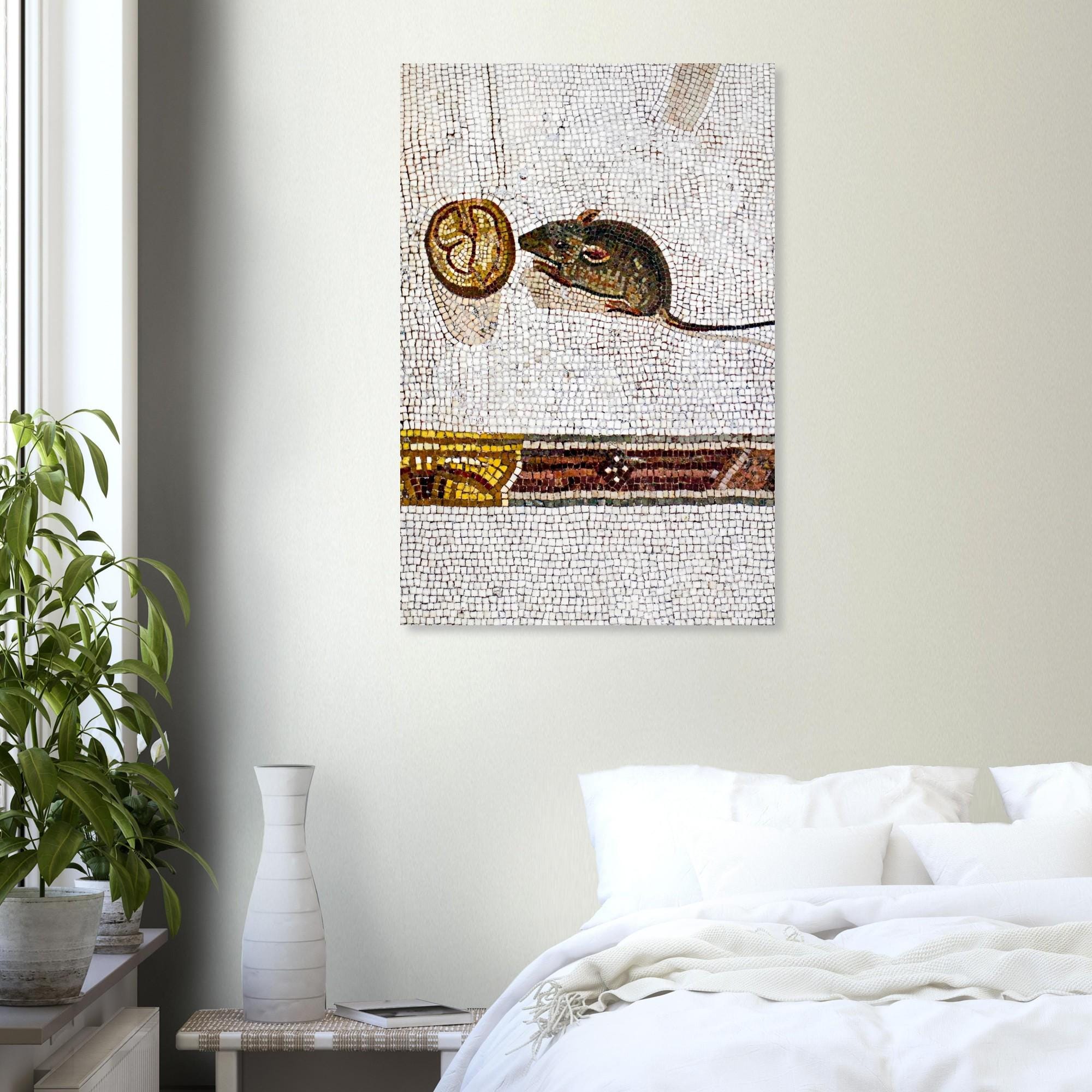 Roman Mouse Mosaic Art Print | Asarotos Oikos Unswept Floor | Ancient Rome Wall Art | Classics Gift | Archaeology Room Decor Poster Print