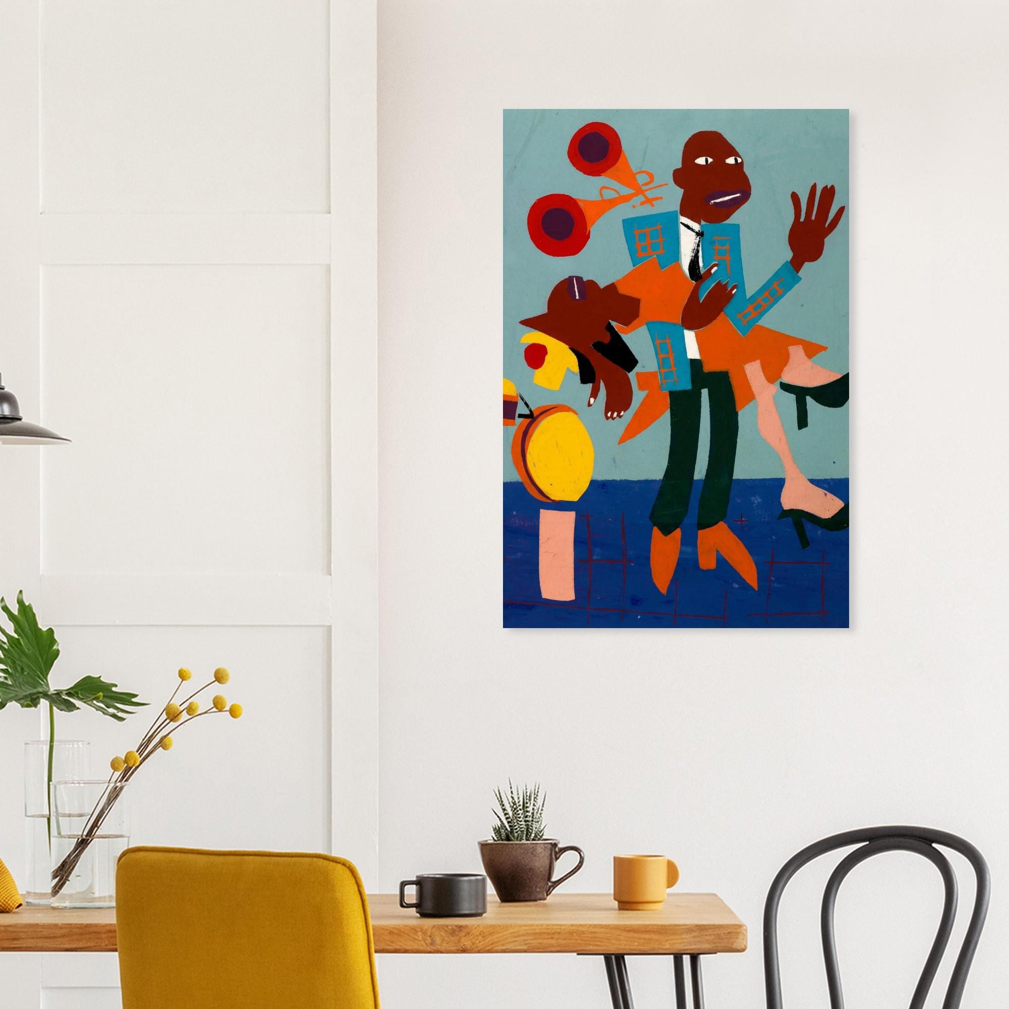 Jitterbugs V by William H. Johnson, Harlem Renaissance Art, African American Wall Decor, Colorful Folk Art Print, Vintage Poster