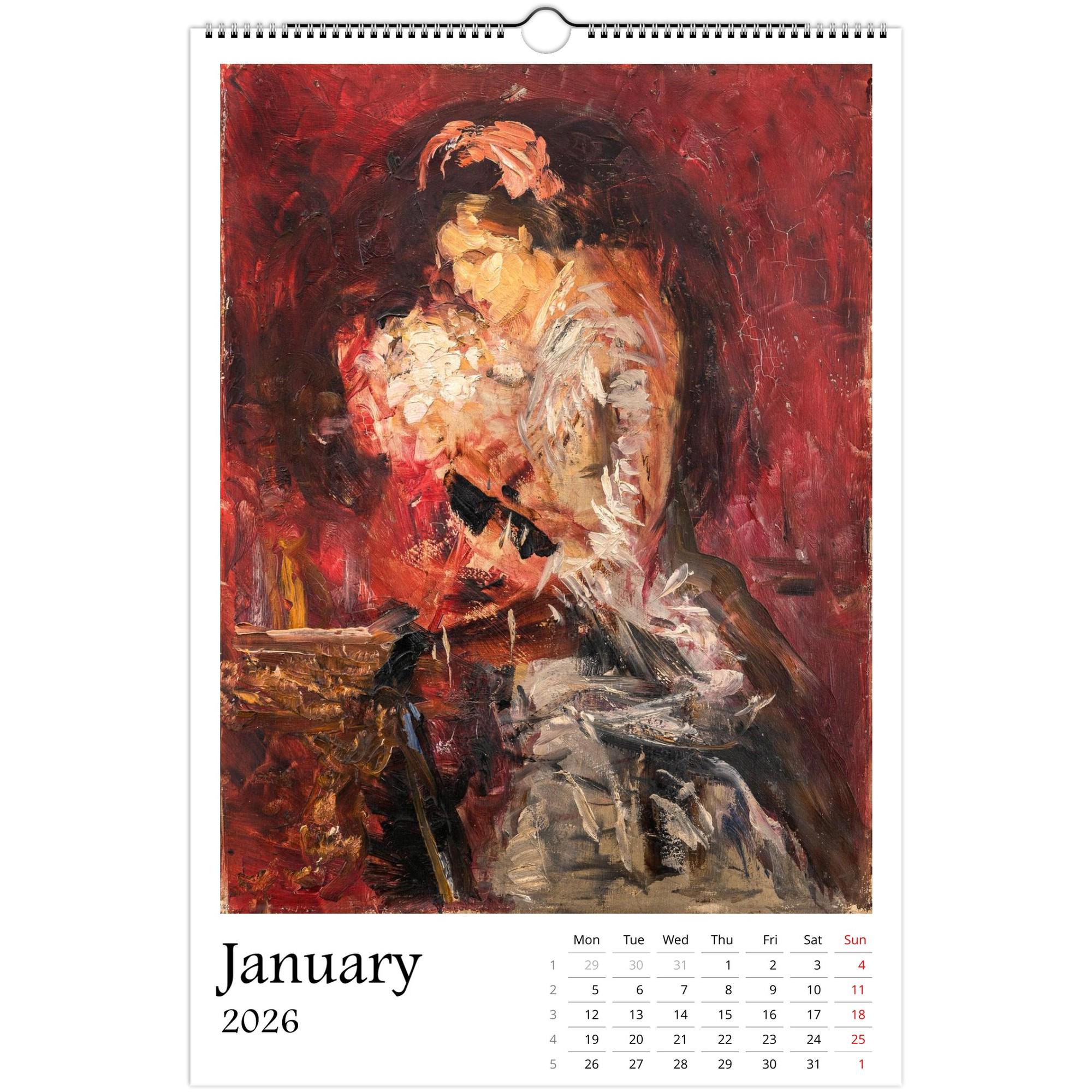 13 Artworks Of Ernst Josephson 2026 Art Calendar 11x16.5, Symbolism Art, Classic Fine Art, Vintage Aesthetic, Moody, Art Gift