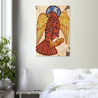 Medieval Eagle Many Eyes Art Print, Biblically Accurate Angel Apocalypse Decor, Girona Beatus 975 Manuscript, Myth & Symbolism
