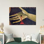 Medieval Stigmata Hand Art Print Gothic Wall Decor Sacred Religious Painting Canvas Poster Giclee Sacred Medieval Icons