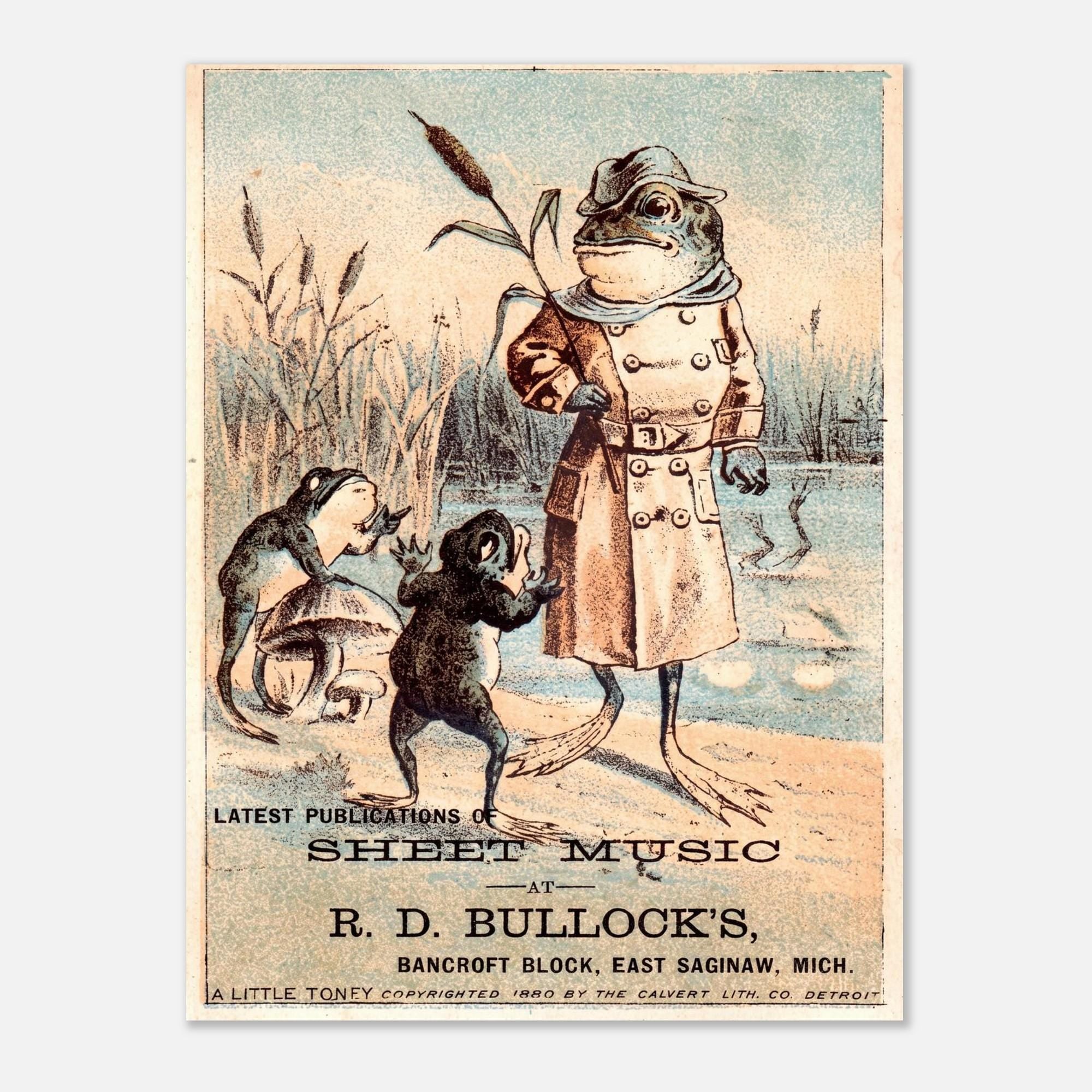Antique Victorian Frog Print Dapper Gentleman Toad Illustration Vintage Animal Art Poster Cottagecore Art Nouveau And Vintage