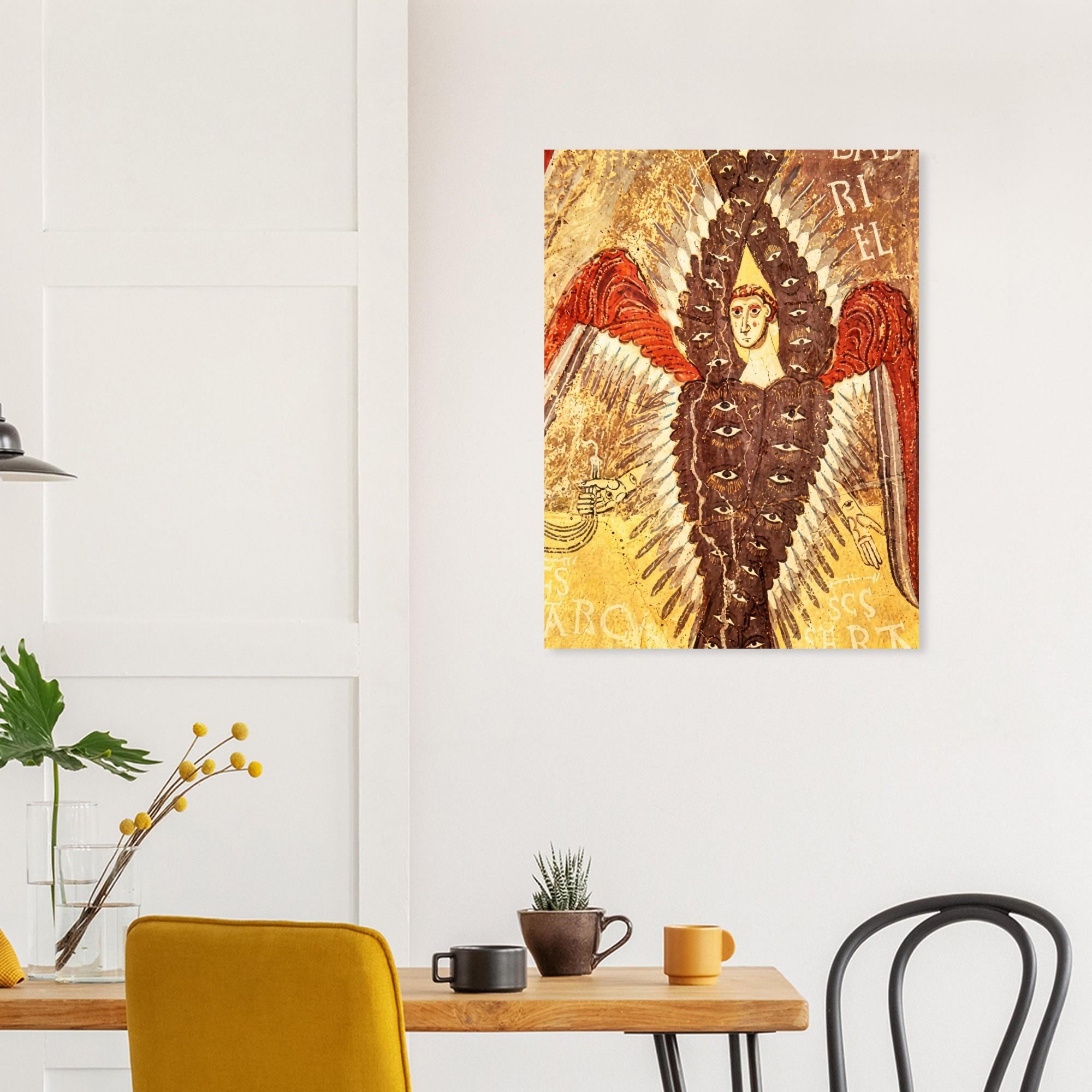 Medieval Angel Wall Art Print Gothic Home Decor Vintage Seraphim Print Canvas Poster Giclee Fine Sacred Medieval Icons
