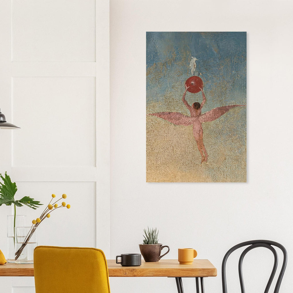 Hieronymus Bosch Winged Figure Red Fruit Art Print Garden Of Earthly Delights Surreal Renaissance Antique Weird Decor Myth Symbolism