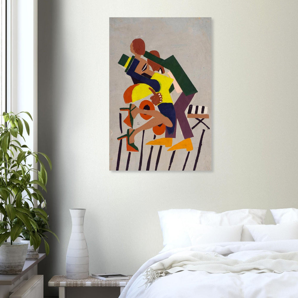 Jitterbugs III by William H. Johnson, Harlem Renaissance Wall Art, Mid Century Modern Decor, Retro Jazz Dancer Poster, Afrocentric Print