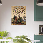 Vintage Alchemical Dragon Art Print Occult Tree of Life Woodcut Illustration Alchemy Distillation Poster Myth Symbolism