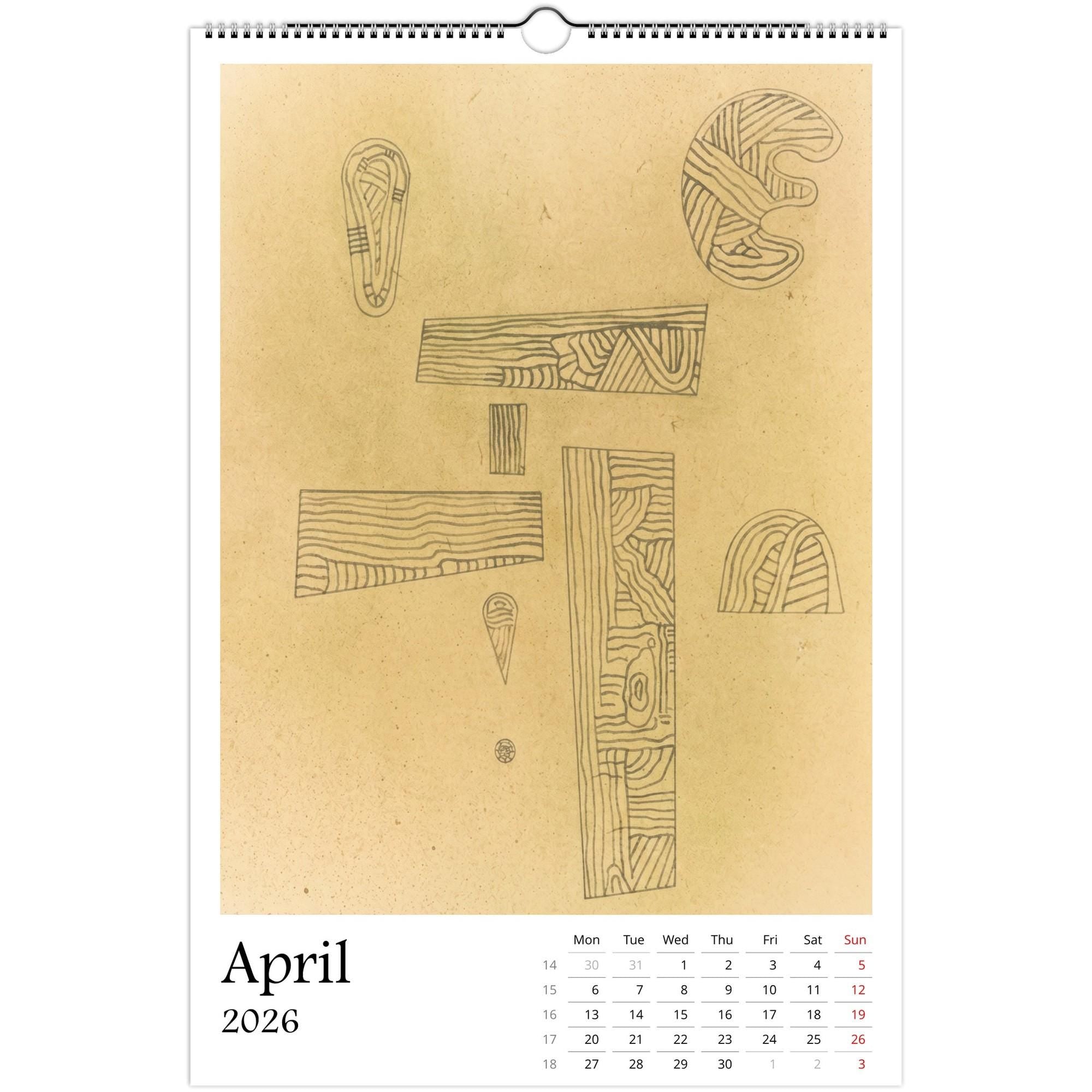 13 Artworks of Wassily Kandinsky 2026 Wall Calendar 11x16.5, Abstract Art Monthly Planner, Bauhaus Design 12 Month Hanging, Modern Artist