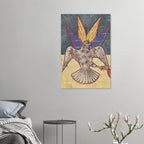 Medieval Eagle of the Apocalypse Art Print Biblically Accurate Angel Many Eyed Bird Gothic Home Decor Myth & Symbolism