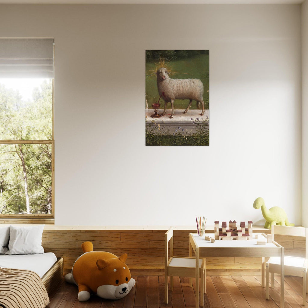Jan van Eyck Ghent Altarpiece Mystic Lamb Art Print Adoration of the Lamb Medieval Religious Wall Decor Art Myth and Symbolism