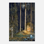 John Bauer Brother Martin Monk and Trolls 1913 Vintage Illustration Scandinavian Folklore Art Print Dark Academia Moody