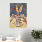 Medieval Eagle of the Apocalypse Art Print Biblically Accurate Angel Many Eyed Bird Gothic Home Decor Myth & Symbolism