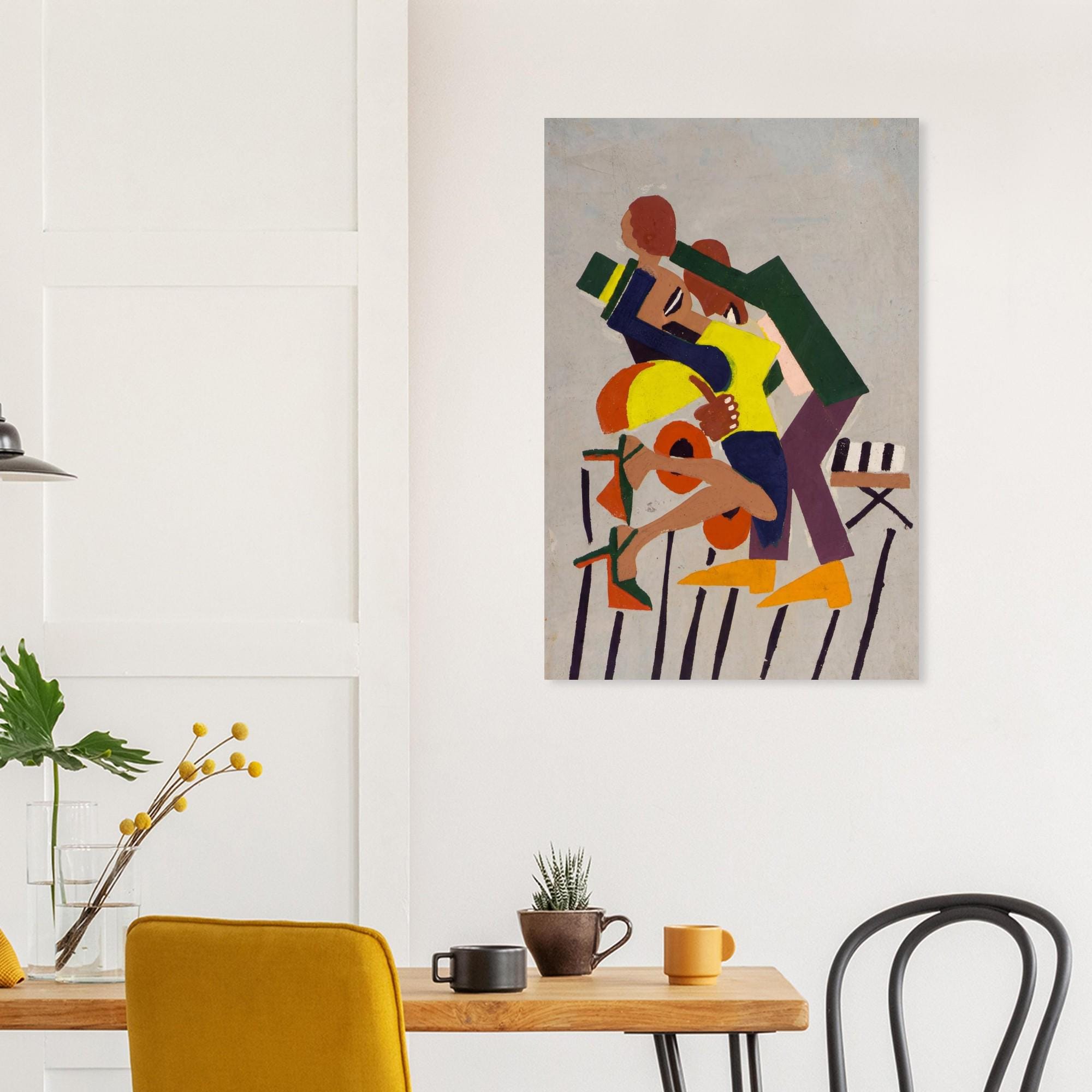 Jitterbugs III by William H. Johnson, Harlem Renaissance Wall Art, Mid Century Modern Decor, Retro Jazz Dancer Poster, Afrocentric Print