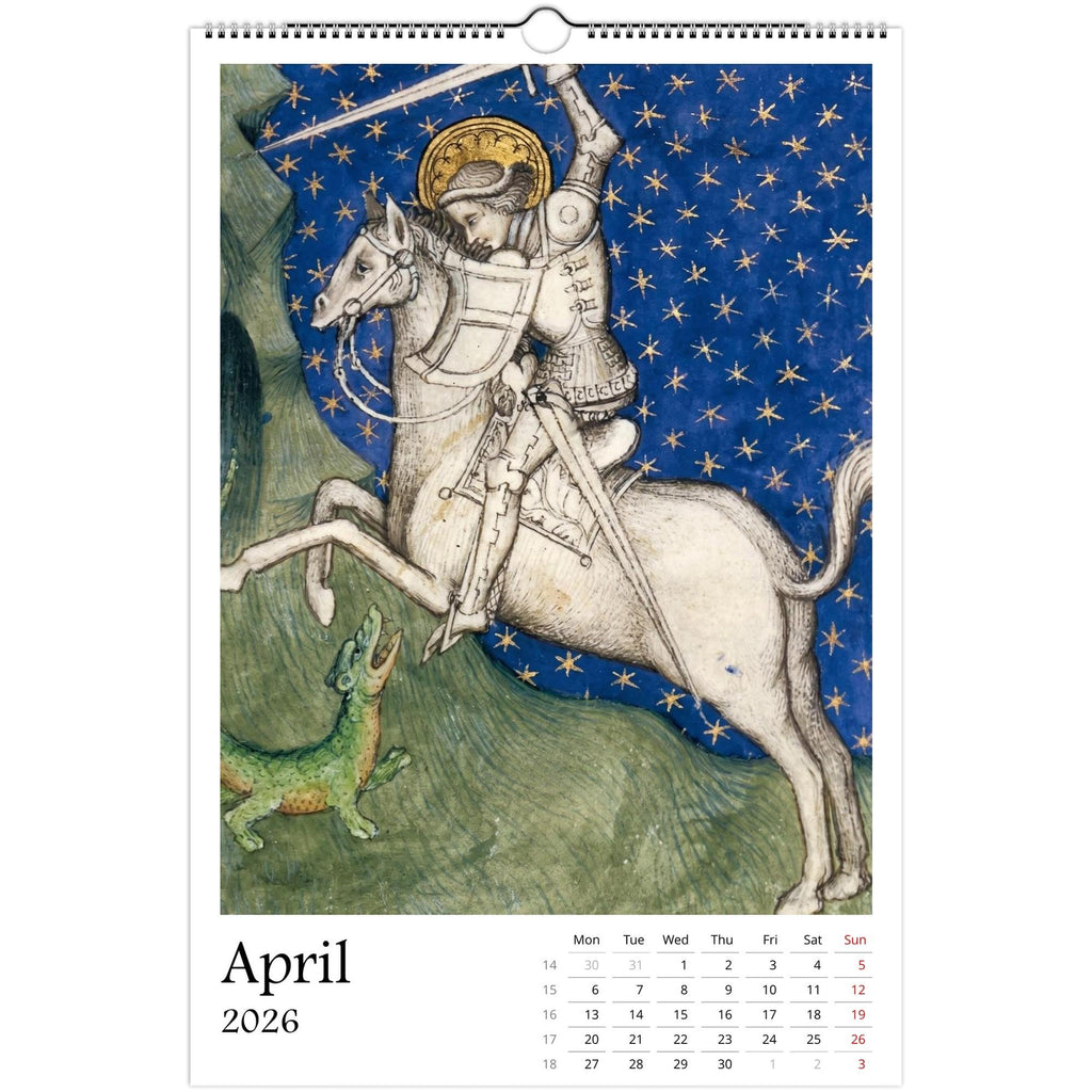 Medieval Marginalia 2026 Art Calendar 11x16.5, Gothic Art, Bizarre Creature, Dark Academia, Weird Medieval, Art Lover Gift