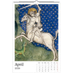 Medieval Marginalia 2026 Art Calendar 11x16.5, Gothic Art, Bizarre Creature, Dark Academia, Weird Medieval, Art Lover Gift