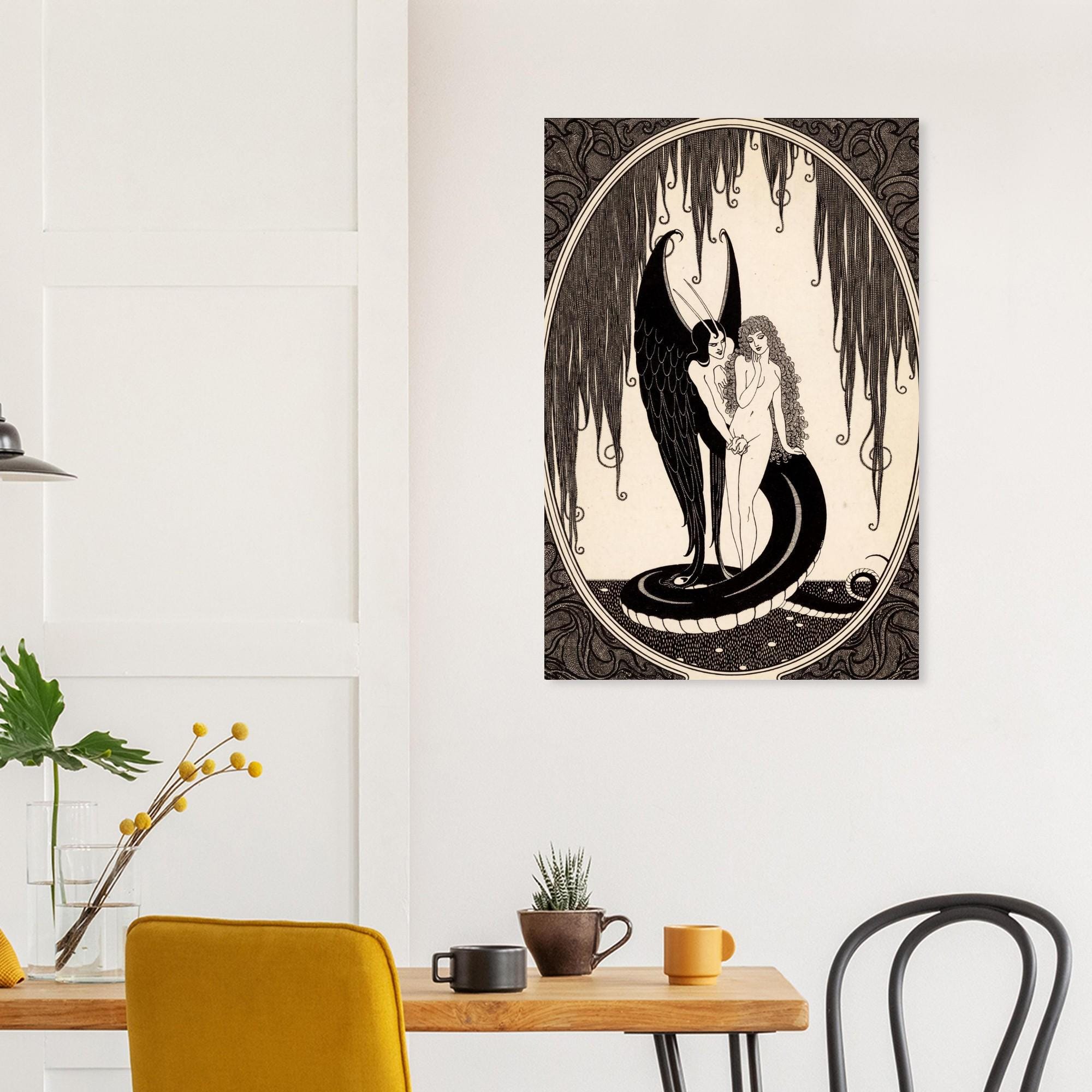 Alastair The Sphinx Oscar Wilde Illustration Antique Serpent Goddess Art Nouveau Decadent Dark Gothic Print Myth and Symbolism
