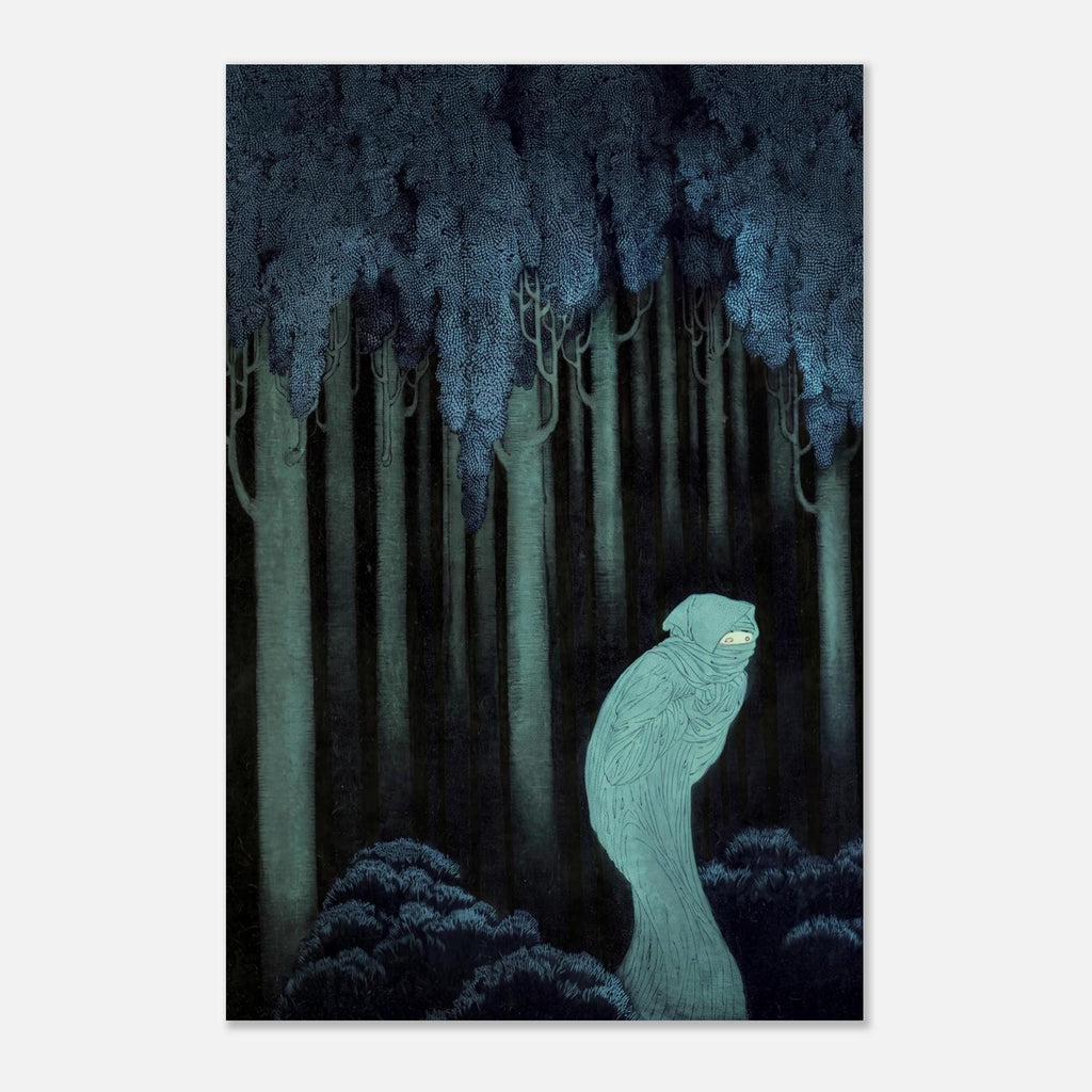 Kay Nielsen Art Print Moody Blue Forest Vintage Fairy Tale Illustration Gothic Folklore Dark Academia Wall Art Dark Academia Moody