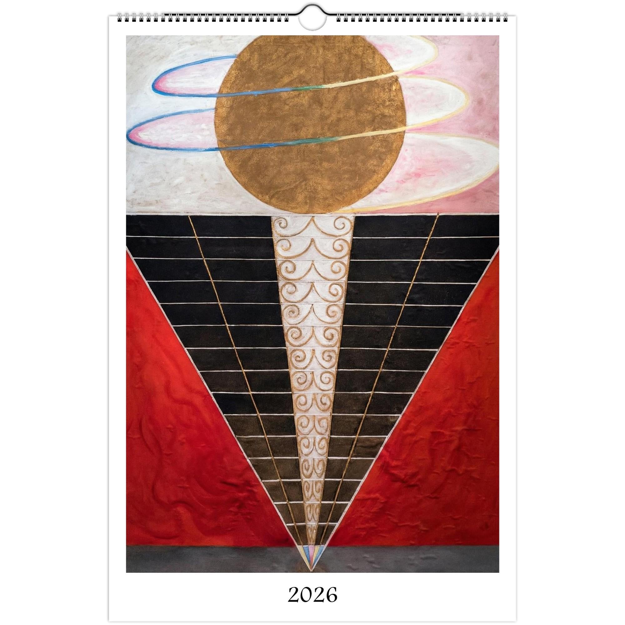 13 Artworks Of Spiritual Abstract Painting 2026 Wall Calendar 11x16.5, Hilma Af Klint, Mystical Calendar, Pastel Decor Gift