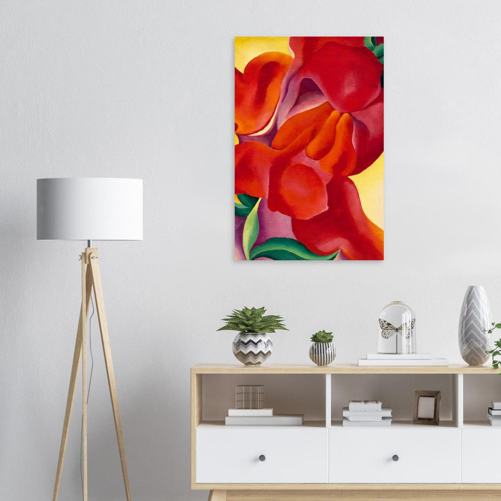 Red Canna by Georgia O'Keeffe, Fine Art Print, Modernist Floral Wall Art, Red Flower Painting, Museum Quality, Gift For Artist