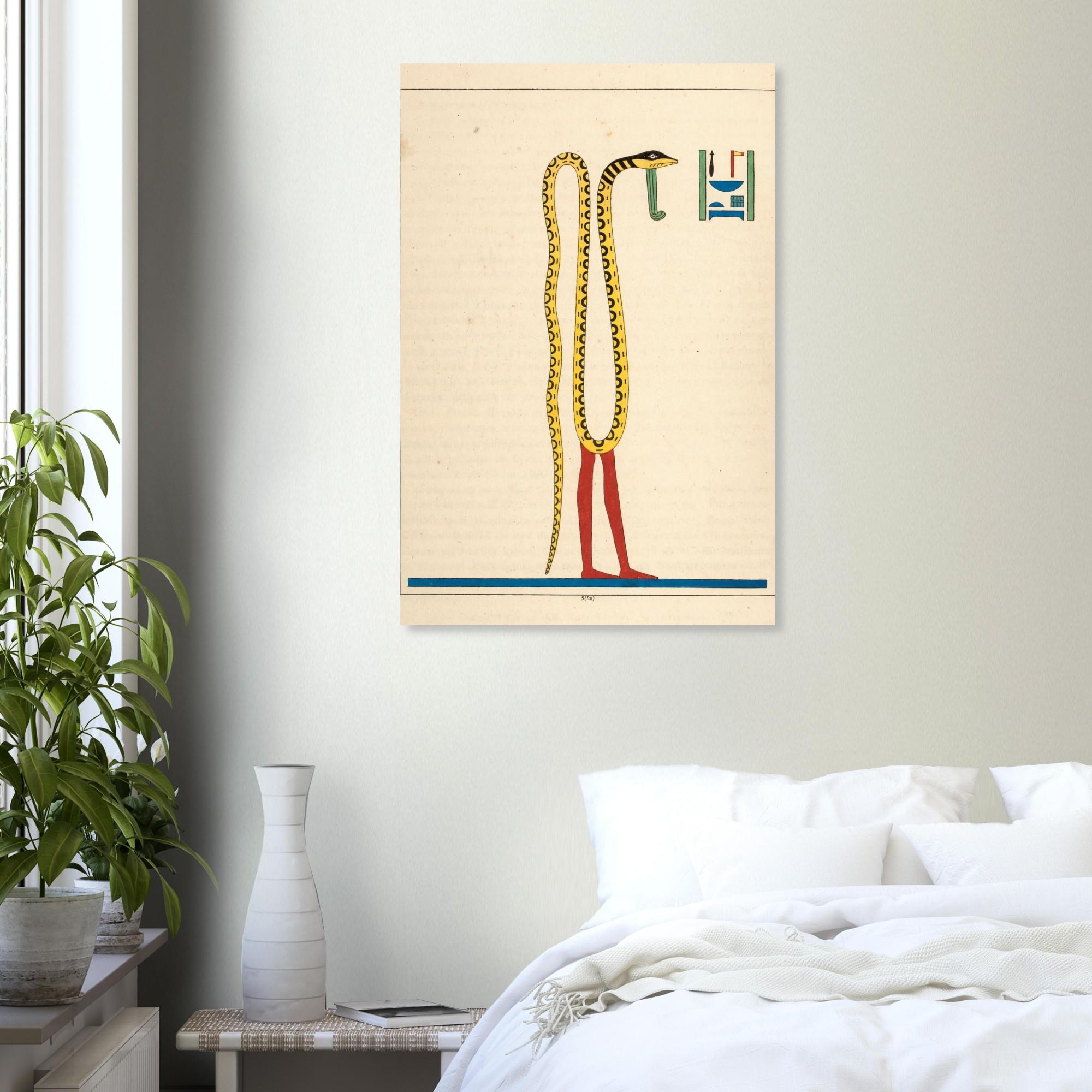 Ancient Egyptian God Nehebkau Art Print | Vintage Snake with Legs Illustration | Mythology Wall Decor | Museum Quality Poster Print