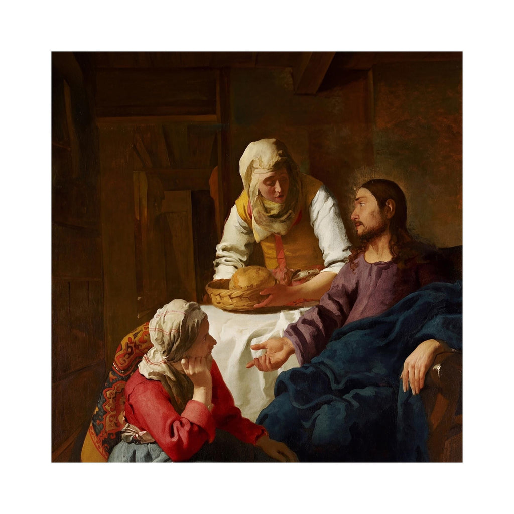 Johannes Vermeer Christ In The House Of Martha And Mary Painting Art Print Baroque Wall Art Christian Home Decor Religious Gift