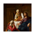 Johannes Vermeer Christ In The House Of Martha And Mary Painting Art Print Baroque Wall Art Christian Home Decor Religious Gift