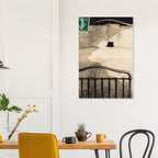 Vintage Black Cat Art Print | Whimsical Cat in Bed Wall Art | Funny French Animal Poster | Quirky Cat Lover Gift | Unframed Print