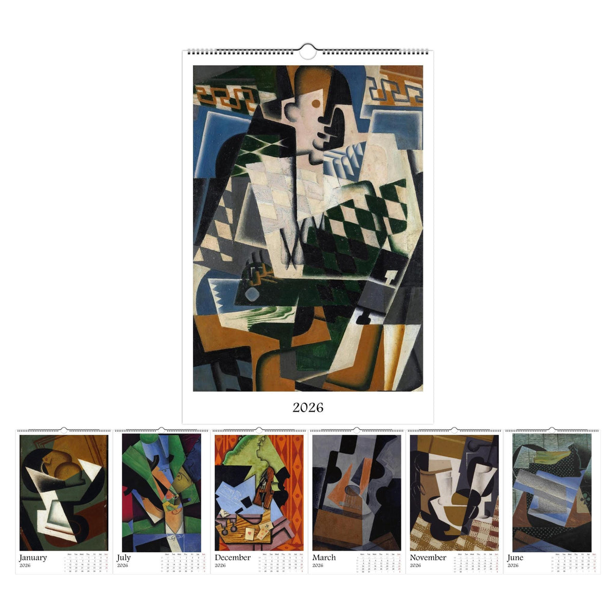 13 Artworks Of Juan Gris 2026 Art Calendar 11x16.5, Cubism Art, Geometric Poster, Vintage Aesthetic, Moody Decor, Art Lover Gift