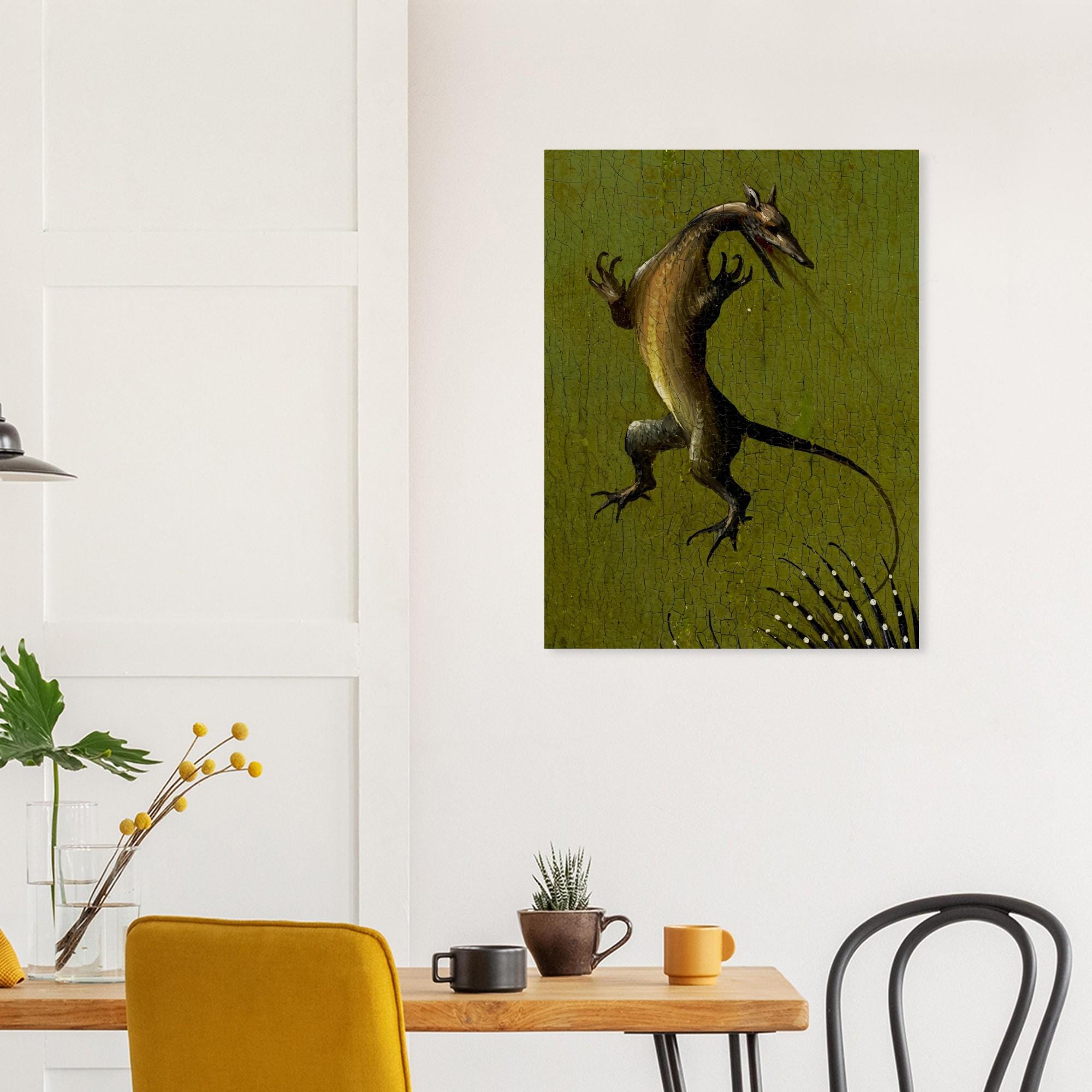 Hieronymus Bosch Monster Wall Art Vintage Renaissance Beast Painting Weird Dark Fantasy Creature Poster Decor Dark Fantasy And Macabre