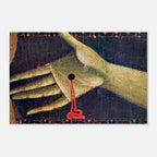 Medieval Stigmata Hand Art Print Gothic Wall Decor Sacred Religious Painting Canvas Poster Giclee Sacred Medieval Icons