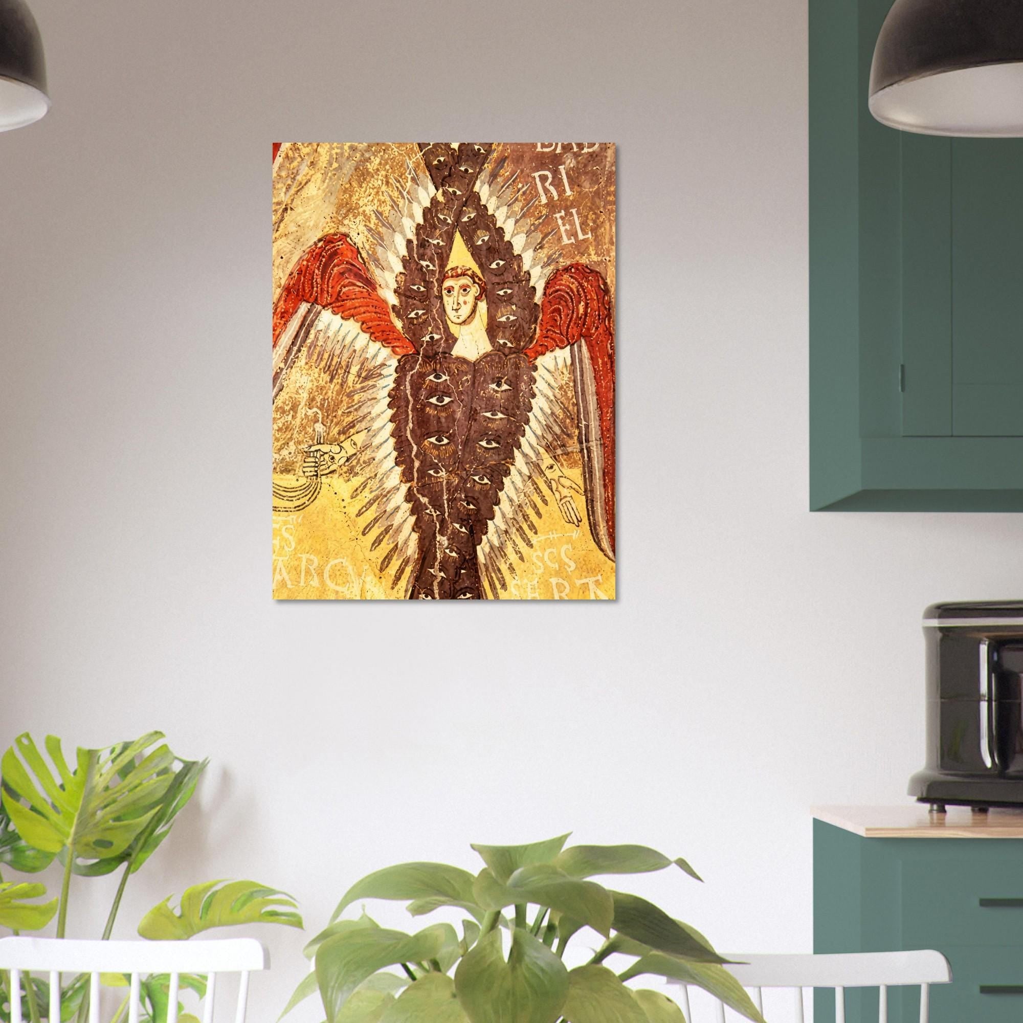 Medieval Angel Wall Art Print Gothic Home Decor Vintage Seraphim Print Canvas Poster Giclee Fine Sacred Medieval Icons